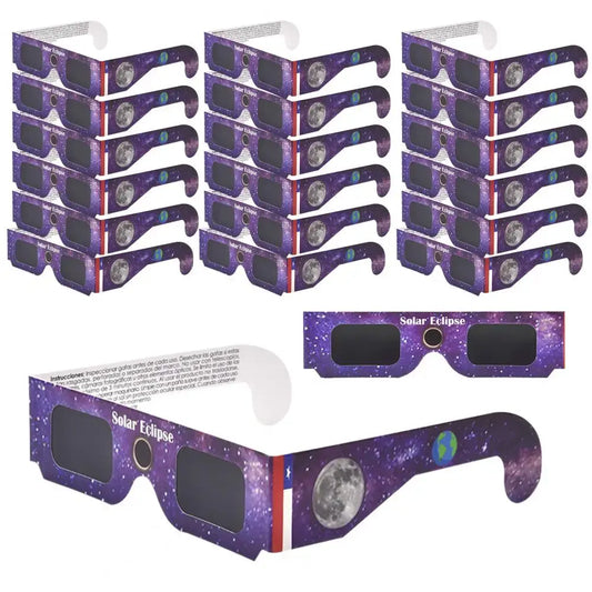20Pcs Solar Eclipse Glasses ISO 12312 Certified Eyes Protection Glasses for Solar Eclipse Viewing Solar Eclipse Viewing Glasses